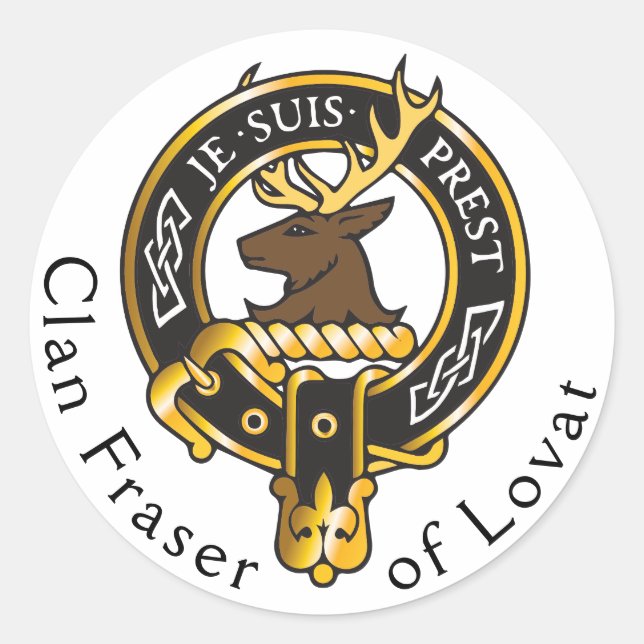 Adesivo Je Suis Prest - Clan Fraser Crest (Frente)