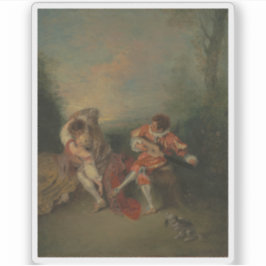 Adesivo Jean-Antoine Watteau - La Surprise