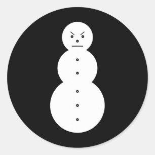 Adesivo Jeezy Boneco de Neve - Boneco de Neve Raivoso Hiph