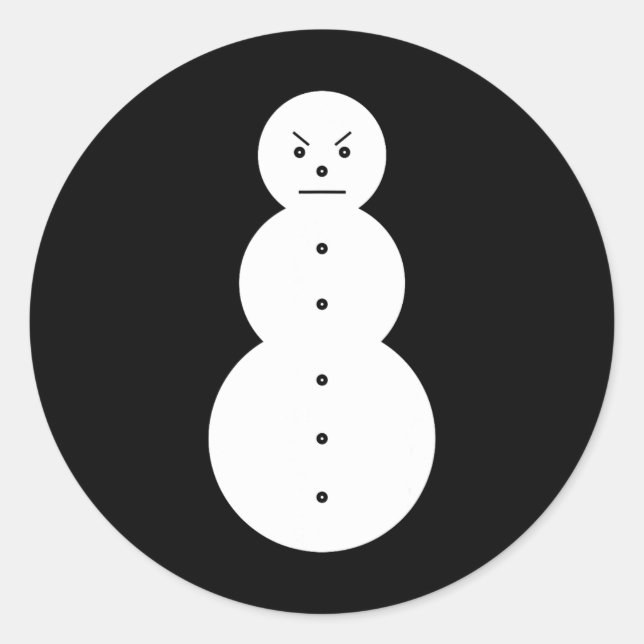 Adesivo Jeezy Snowman - Hiphop Angry Snowman Jeezy Christm (Frente)