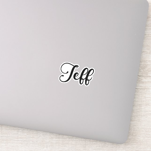 Adesivo Jeff Name - Caligrafia manuscrita (Detalhe)