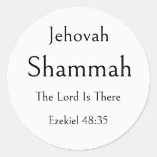 Adesivo Jehovah Shammah, Nome de Deus, Bíblia Encorajadora