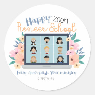 Adesivo Jehovah Witness Happy Zoom Pioneer School 2021