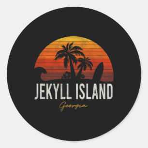 Adesivo Jekyll Island Beach Georgia Ga Palms Surf de féria