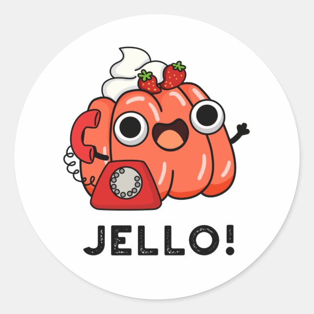 Adesivo Jello Funny Jello No Phone Pun (Frente)