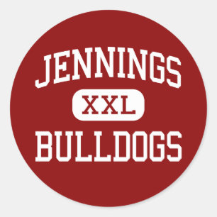 Adesivo Jennings - buldogues - alto - Jennings Louisiana