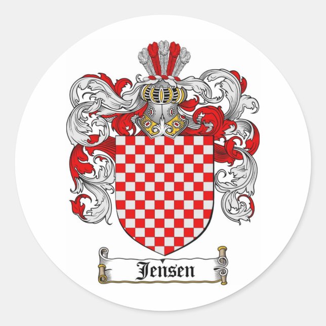 ADESIVO JENSEN FAMILY CREST - CASACO DE ARMAS JENSEN (Frente)