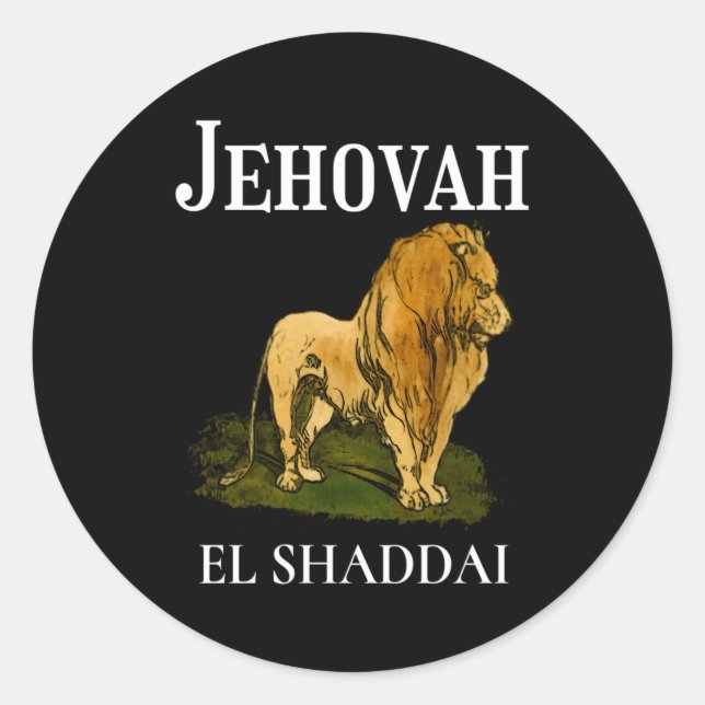 Adesivo Jeová É El Shaddai, O Deus Todo-Poderoso (Frente)