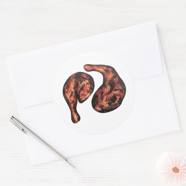 Adesivo Jerk Chicken Caribe Comida jamaicana do oeste da Í (Envelope)