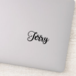 Adesivo Jerry Name - Caligrafia manuscrita