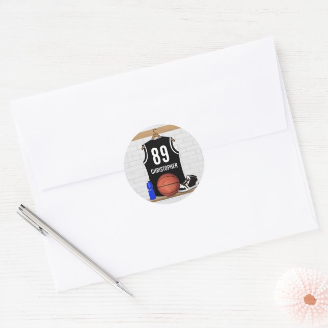 Adesivo Jersey, preto e branco personalizado (Envelope)
