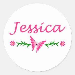 Adesivo Jessica (borboleta cor-de-rosa)