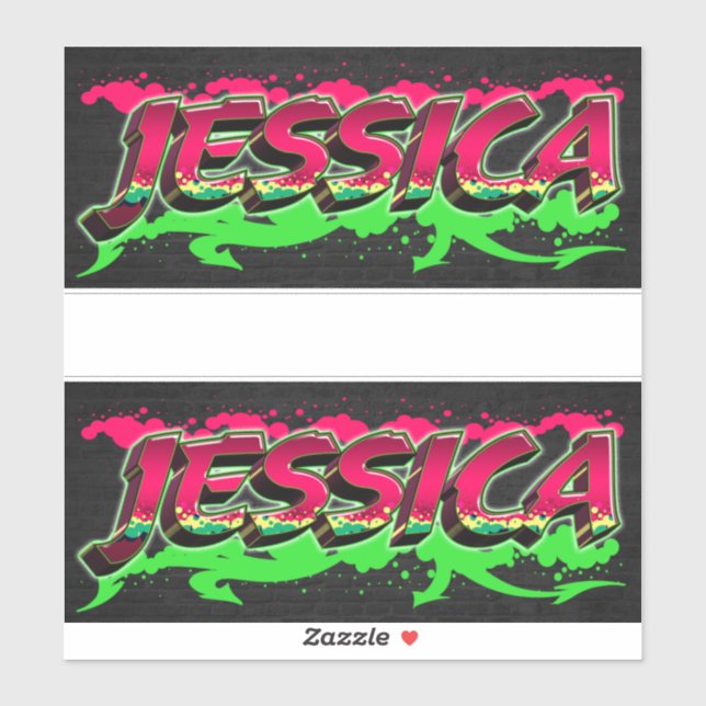 Adesivo Jessica Vorname Name Graffiti Aufkleber Sticker (Folha)