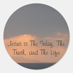 Adesivo Jesus - A MANEIRA, A VERDADE e A LUZ