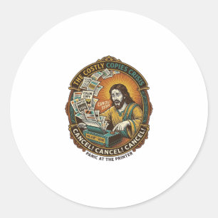 Adesivo Jesus Acidental 100 Cópias Coloridas Erro de Impre