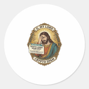 Adesivo Jesus Adicionou Spam Crypto Grupo de Chat Irritaçã