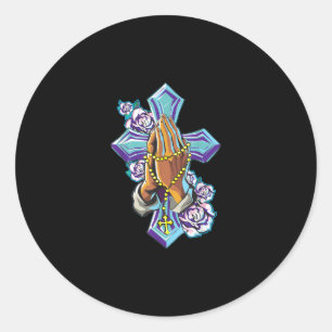 Adesivo Jesus ama  Fé de Cristo de Mão Jesus de Rezar Cr