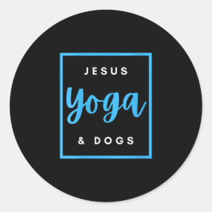 Adesivo Jesus ama Jesus Yoga E Cão Fé Cristão