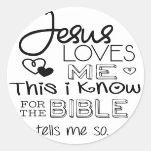 Adesivo Jesus ama-me isto que eu sei