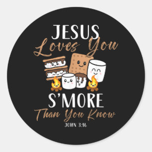 Adesivo Jesus Ama Smore Igreja Cristã Acampamento