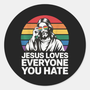 Adesivo Jesus ama todos que você odeia