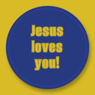 Adesivo Jesus ama você (adicione um nome ou exclua)