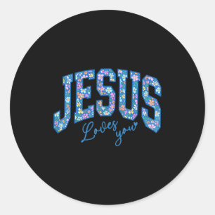 Adesivo Jesus Ama Você, Bíblia Deus Fé Igreja Cristã