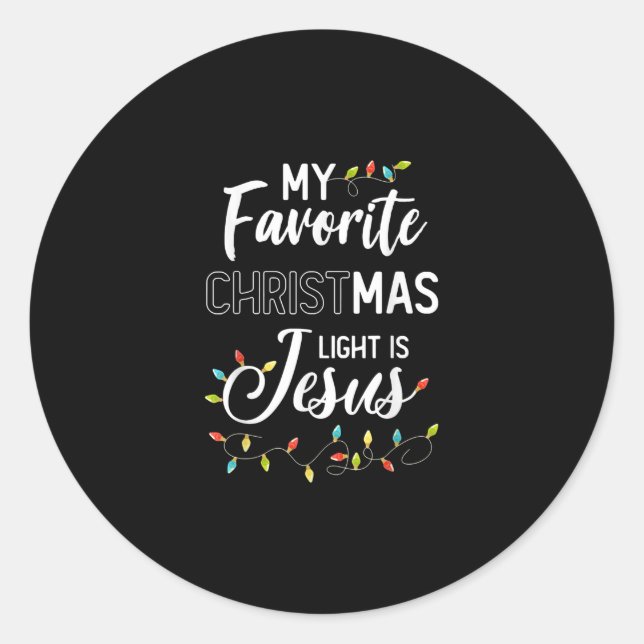 Adesivo Jesus Amor | Minha Luz De Natal Favorita É Jesus (Frente)