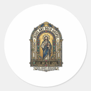 Adesivo Jesus Art Deco Gospel Jesus Art Deco Fé Cristã