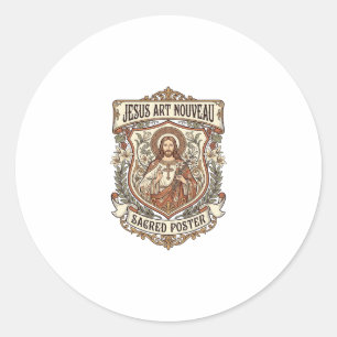 Adesivo Jesus Arte Nova Sagrado Pôster Jesus Arte Nova