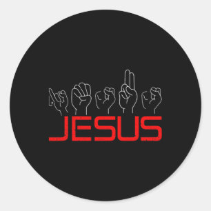 Adesivo Jesus Asl Língua de Sinais Americana Cristã Surda