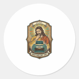 Adesivo Jesus Bandeja de papel de impressora vazia Trabalh