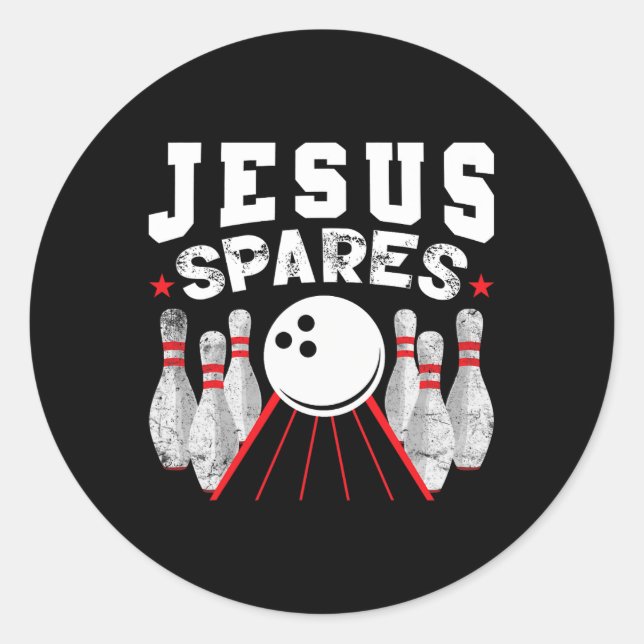 Adesivo Jesus Boliches Cristãs Engraçadas (Frente)