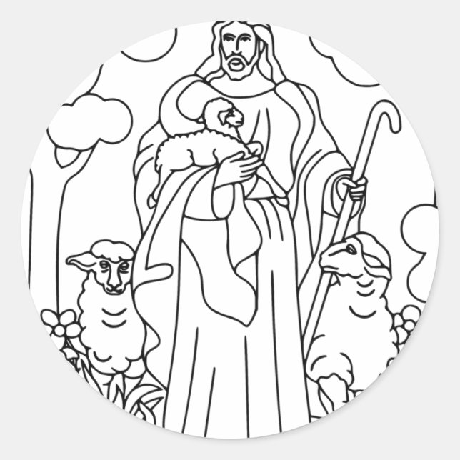Adesivo Jesus, bom pastor (Frente)