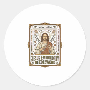 Adesivo Jesus Bordado Trabalho de Agulha Jesus Bordado Agu