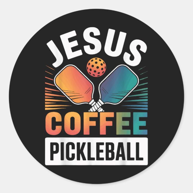 Adesivo Jesus Café Pickleball (Frente)