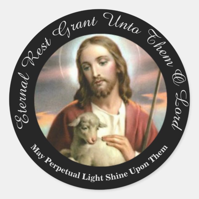 ADESIVO JESUS CATHOLIC REYER SYMPATHY FUNERAL (Frente)