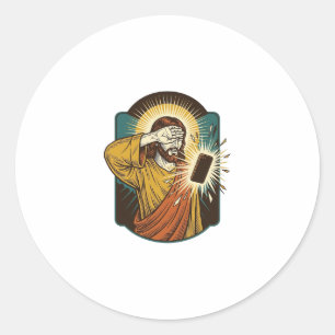 Adesivo Jesus Cegando Máximo Brilho do Telefone Meia-Noite