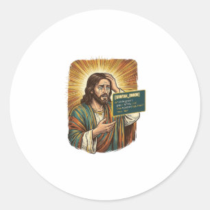 Adesivo Jesus chorando Erro de Sintaxe Programador de Codi