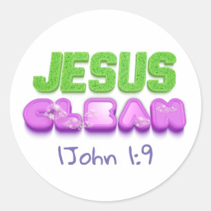 Adesivo Jesus Clean perdoou design cristão bonitinho