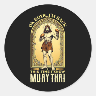 Adesivo Jesus conhece Muay Thai Boxing Mma