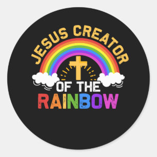 Adesivo Jesus Criador Do Rainbow Faith Cross Chris