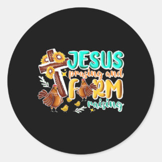 Adesivo Jesus Criança E Fazenda Crescendo Galinha Chr