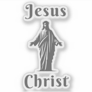 Adesivo Jesus Cristo (cinza)