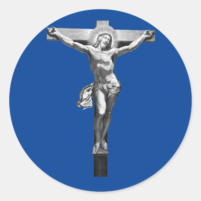 Adesivo Jesus cristo cruza a Bíblia de fé cristã ART (Frente)