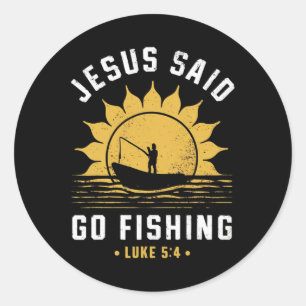 Adesivo Jesus Cristo Disse Ir Pescar Cristão Pescador F