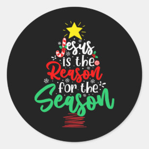 Adesivo Jesus Cristo É A Razão Da Árvore De Natal Christma