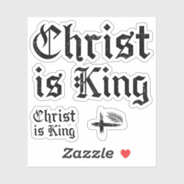 Adesivo Jesus Cristo é Rei - estilo gótico grunge erosiona