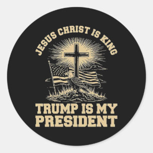 Adesivo Jesus Cristo É Rei Trump É Meu Presidente