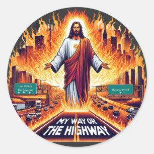 Adesivo Jesus Cristo Meu Caminho ou A Arte do Inferno